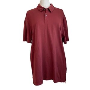 James Perse Sueded Jersey Polo Shirt  Size 4 / XL Burgundy